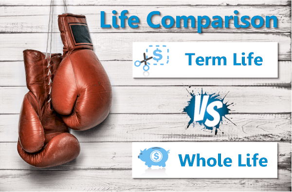 Term life versus whole life insurance comparison
